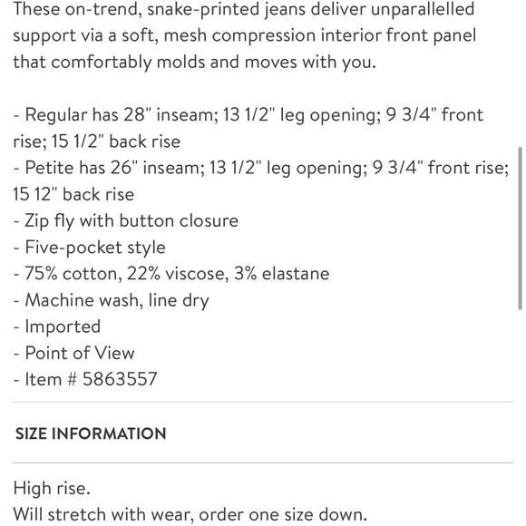 NYDJ Snakeskin Print Jeans - Picture 4 of 8